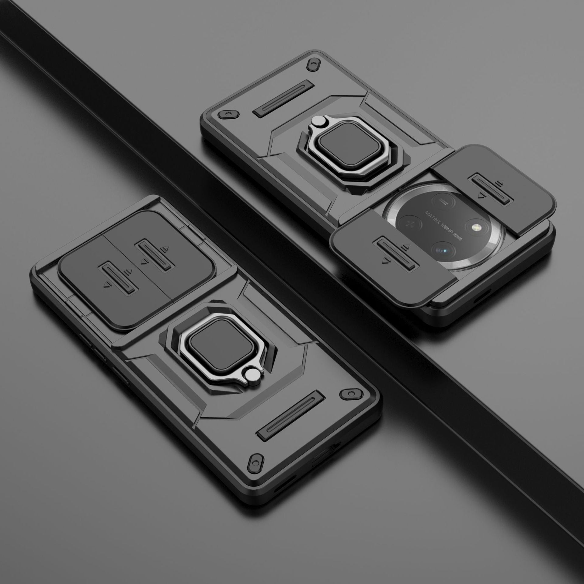 Гибридный жесткий чехол для ПК TPU с вращающимся кольцом-подставкой для Honor X9C