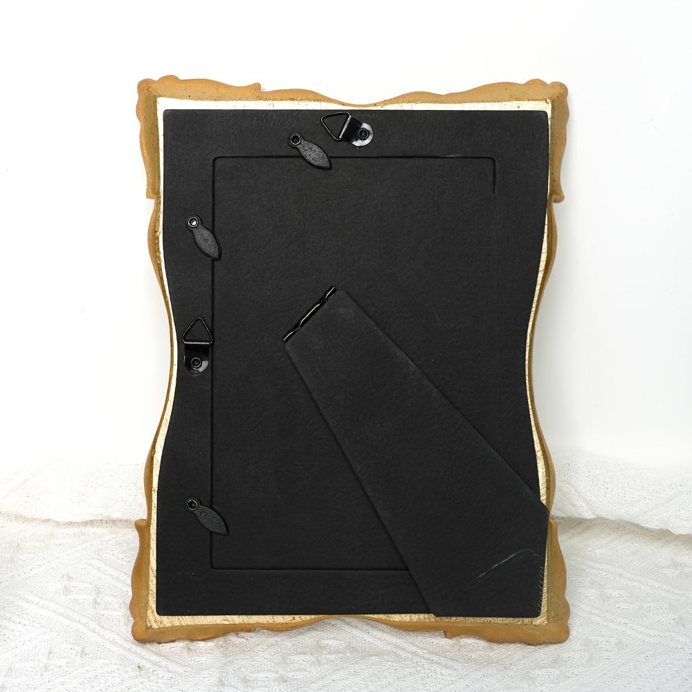 Ретро классическая резная фоторамка, декоративный настольный аксессуар размером 15,24 см, идеально подходящий для демонстрации ваших любимых фотографий.