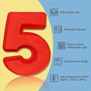 Silicone Cake Mold for 3D Large Cakes Numbers 0-9 for Birthdays Weddings