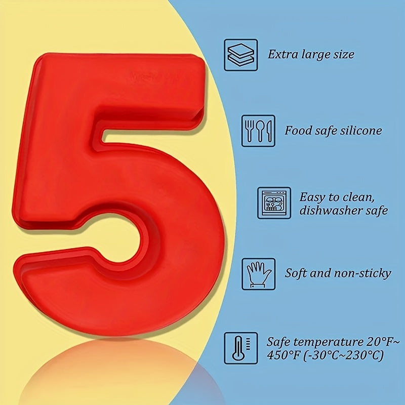 Silicone Cake Mold for 3D Large Cakes Numbers 0-9 for Birthdays Weddings