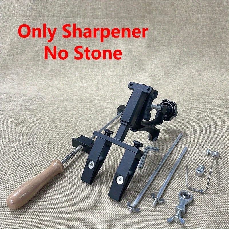 360° Flip Diamond Whetstone Knife Sharpener with Fixed Angle and Wooden Handle