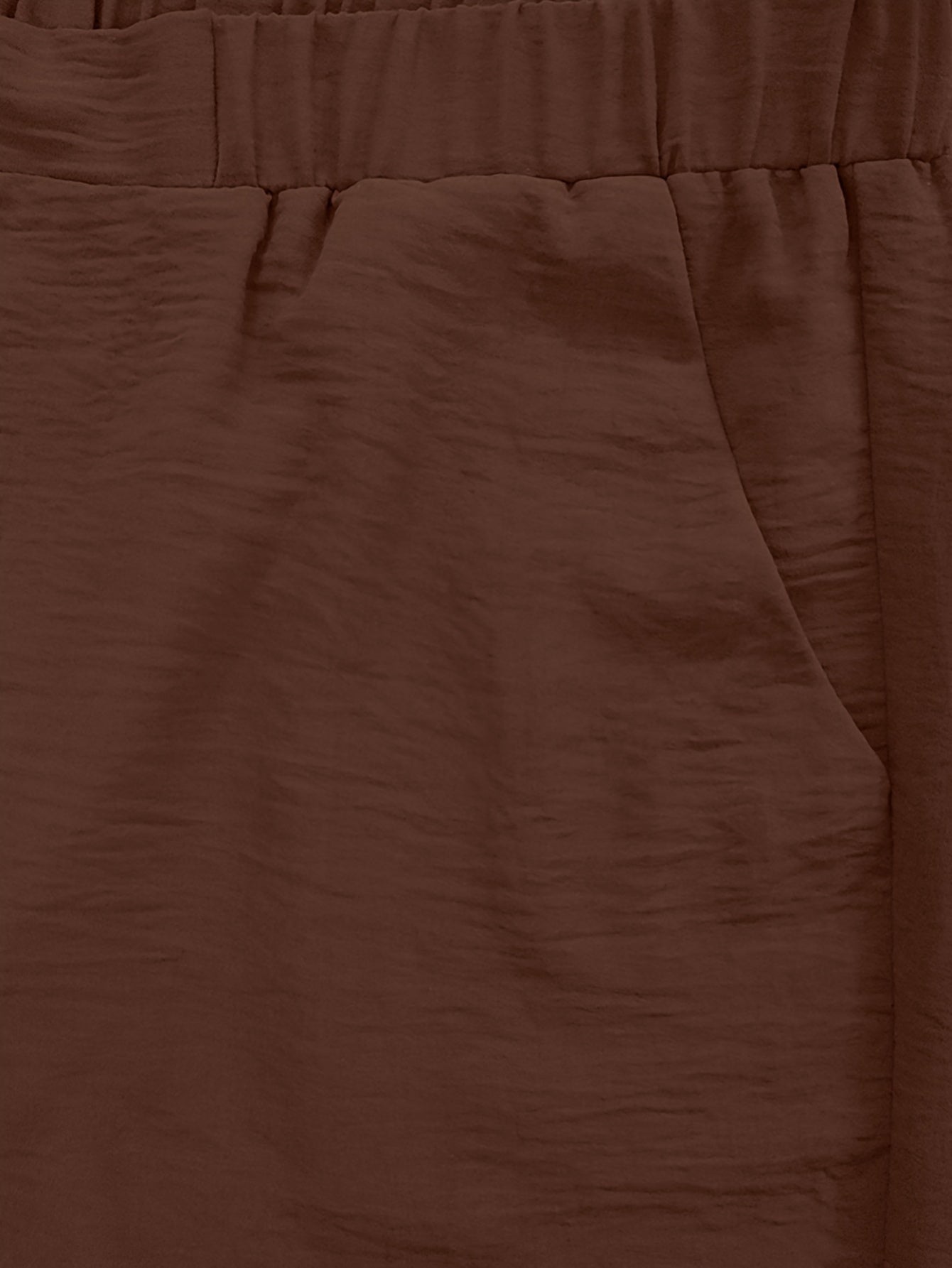 Plus Size Women's Solid Stretch Straight Pants Casual Elastic Waist Summer