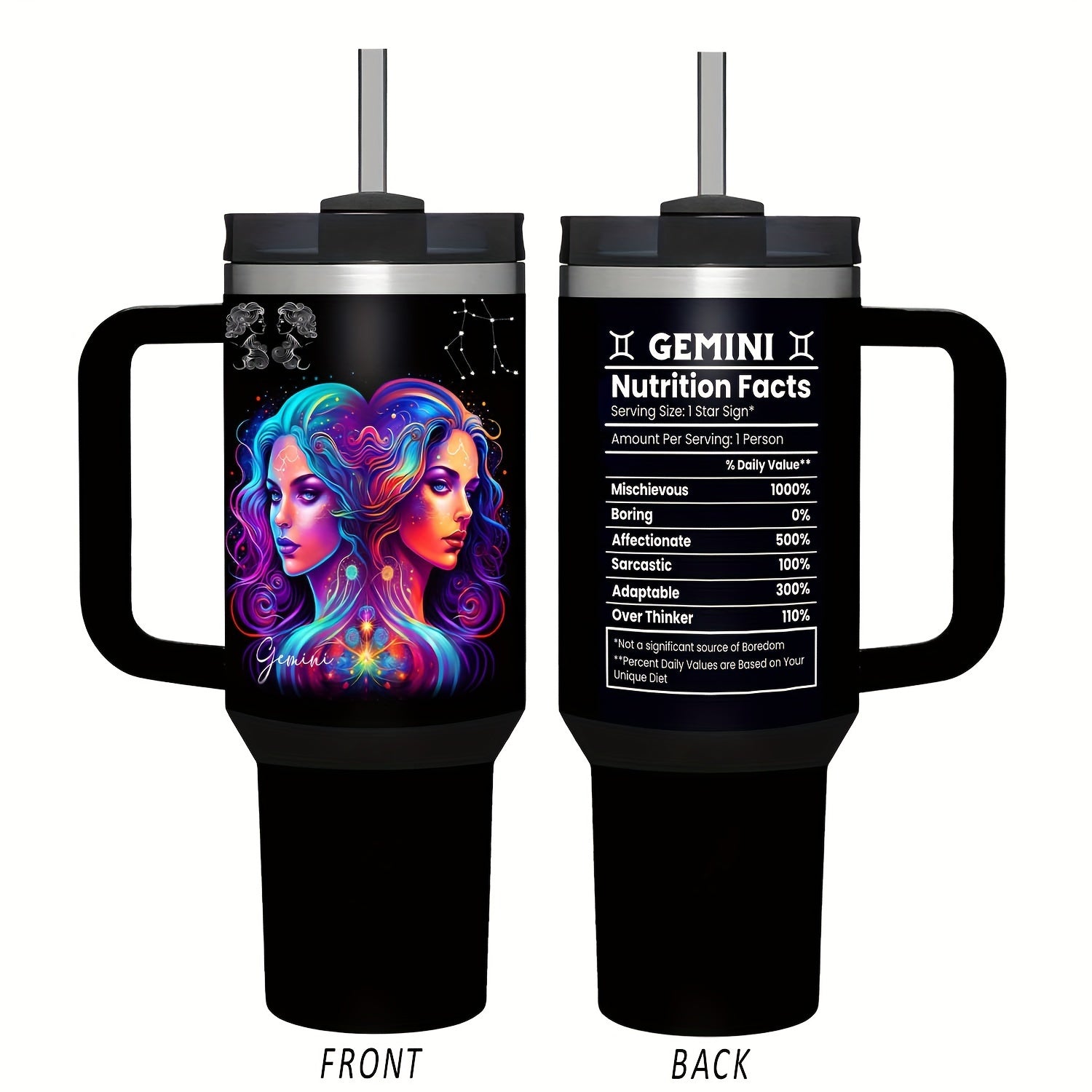 40oz Insulated Stainless Steel Water Bottle with Lid and Straw for Travel and Summer