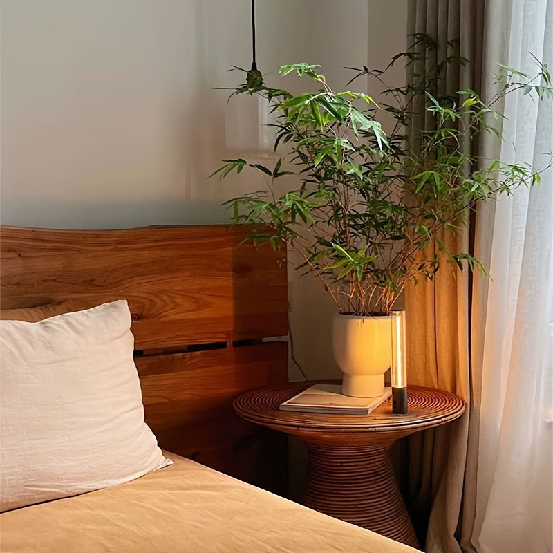 Rechargeable Magnetic Sensor Desk Lamp with LED Atmosphere Light for Bedside Camping and Indoor Use