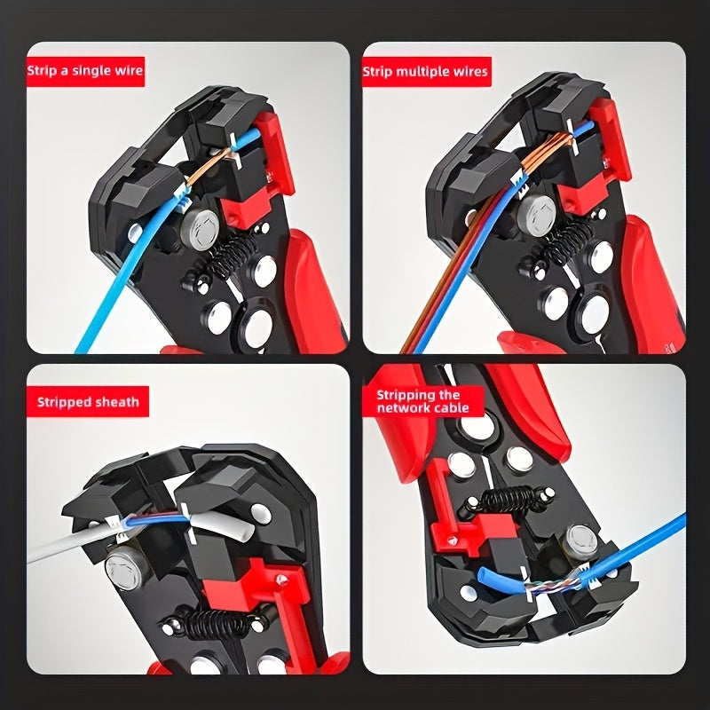 Automatic Wire Stripper Tool for Electrical Wire Cutting Crimping and Stripping