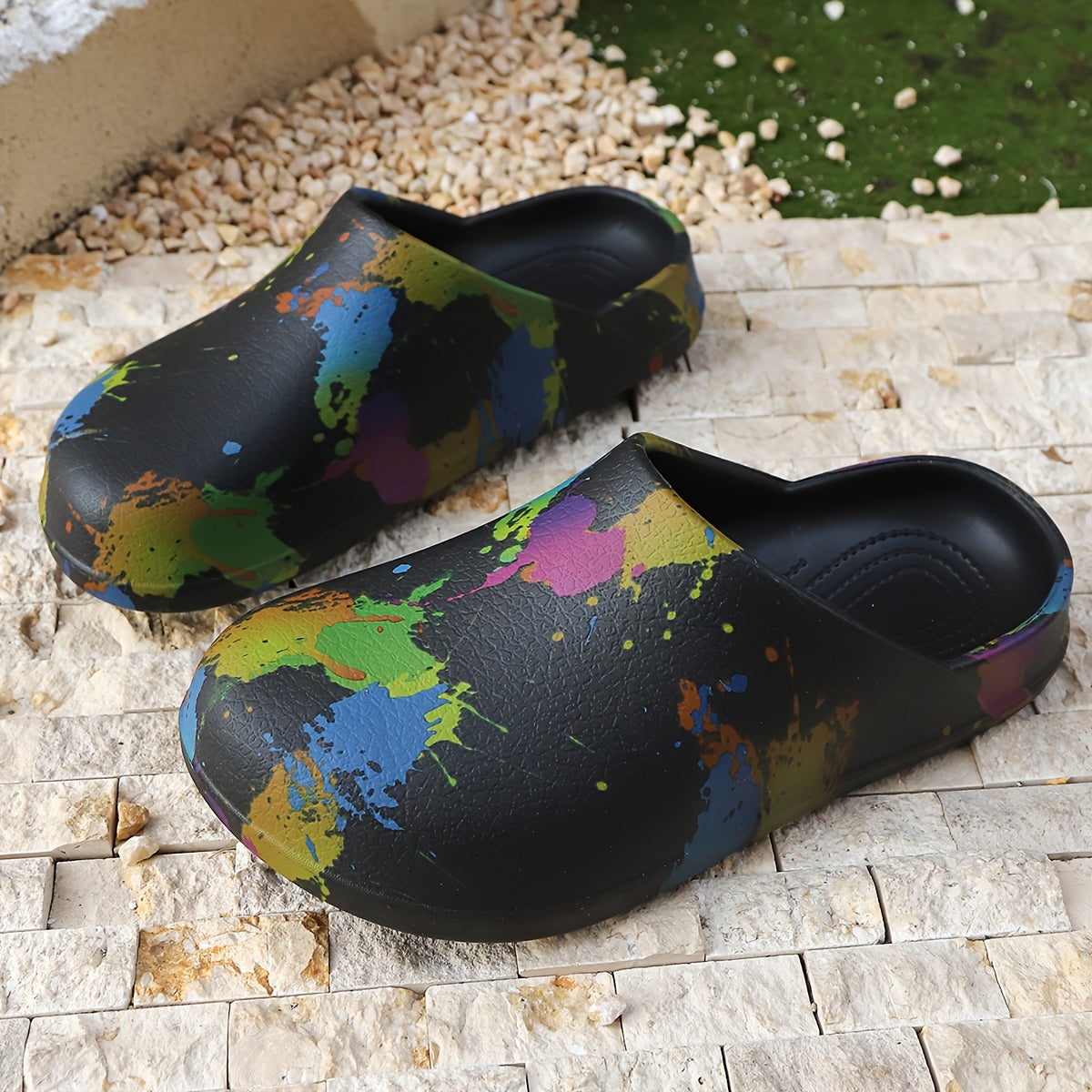 Women's Colorful Camo Print EVA Clogs Lightweight Non-Slip Sandals