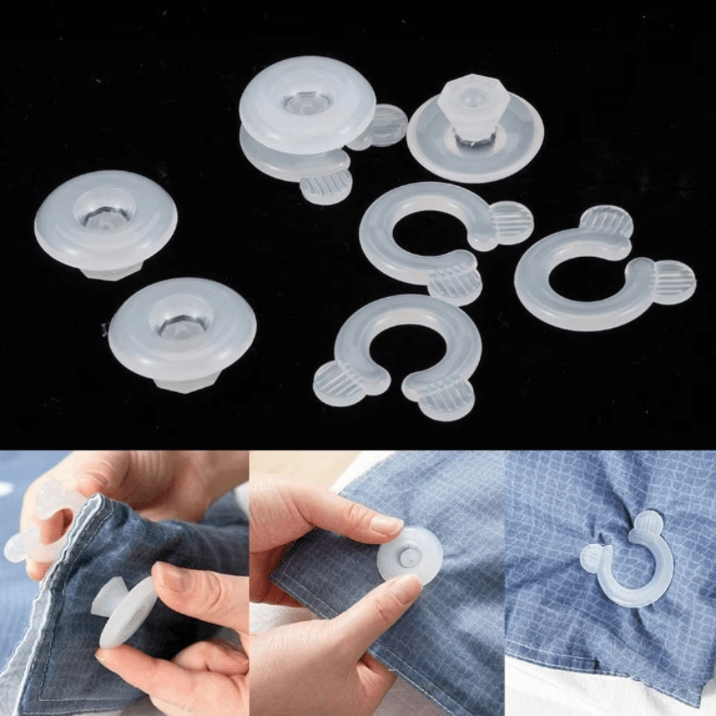 Conjunto de clips para colchas sin costura para ropa de cama, cojines, cortinas, fundas de sofá, 4, 8 o 12 pares
