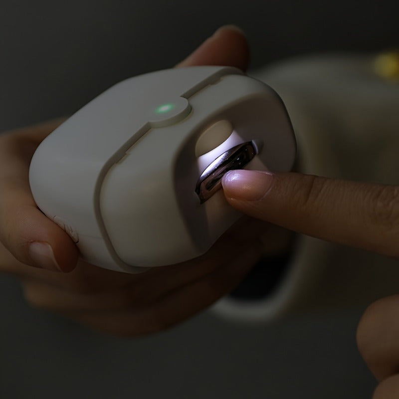 Электрический ножничный для ногтей с LED-подсветкой, перезаряжаемый аккумулятор, инструмент для домашнего ухода