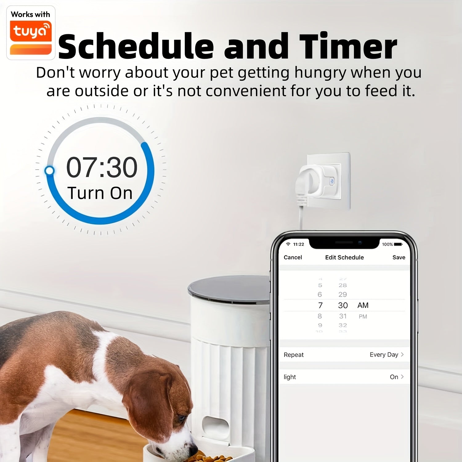 WiFi Smart Plug 16A 3600W European Standard Voice Control Energy Monitoring