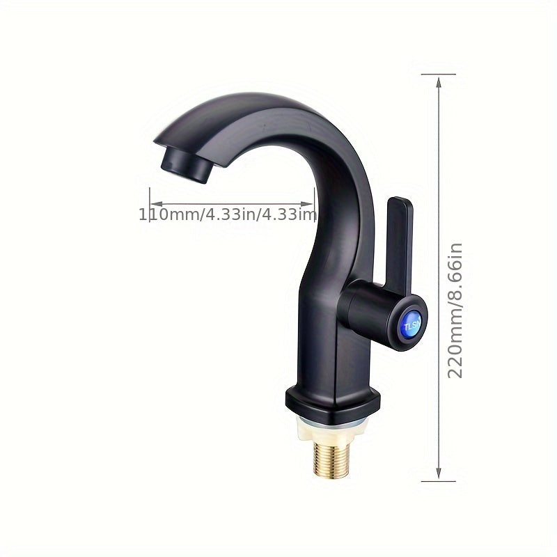 Black Zinc Alloy Bathroom Faucet with Built-In Water Filter and Ceramic Valve