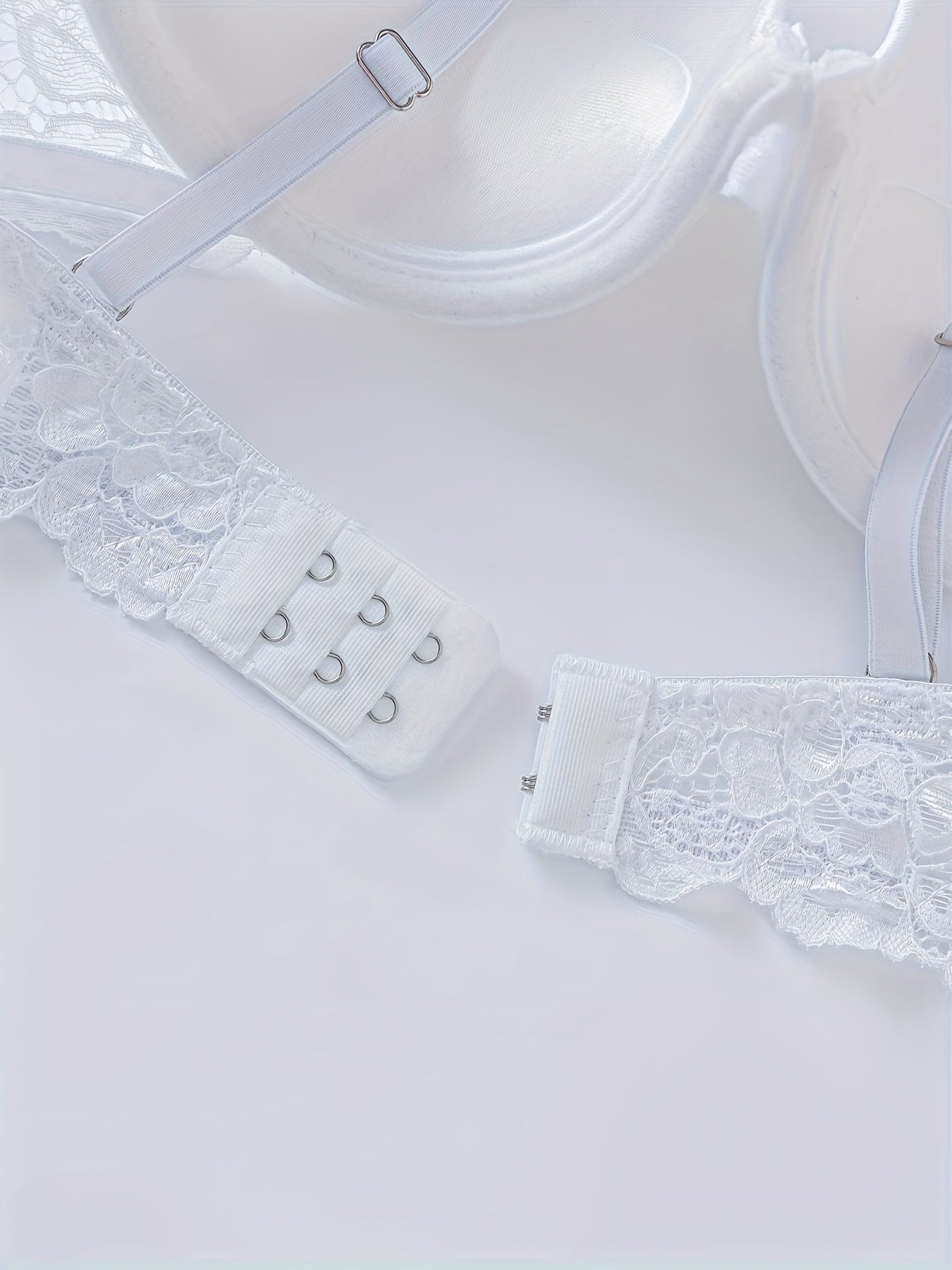 Women's Push-Up Bras 4-Pack with Removable Pads and Shoulder Detail High Support Nylon Knit