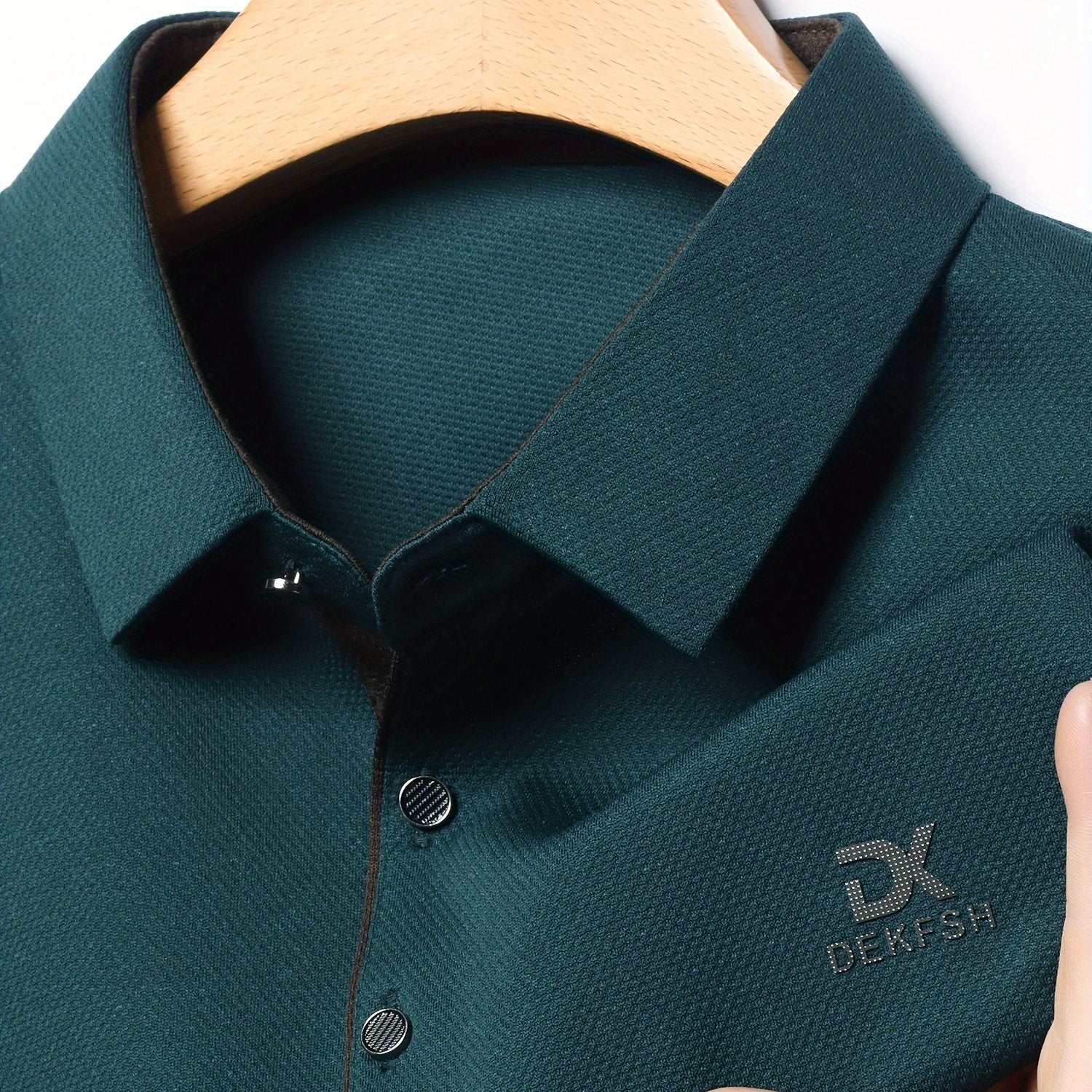 Men's Breathable Polyester Shirt with Letter Print for Golf and Outdoor Activities