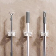 Organizador de herramientas de limpieza de plástico para colgar en la pared, sin taladro, almacenamiento para baño y cocina