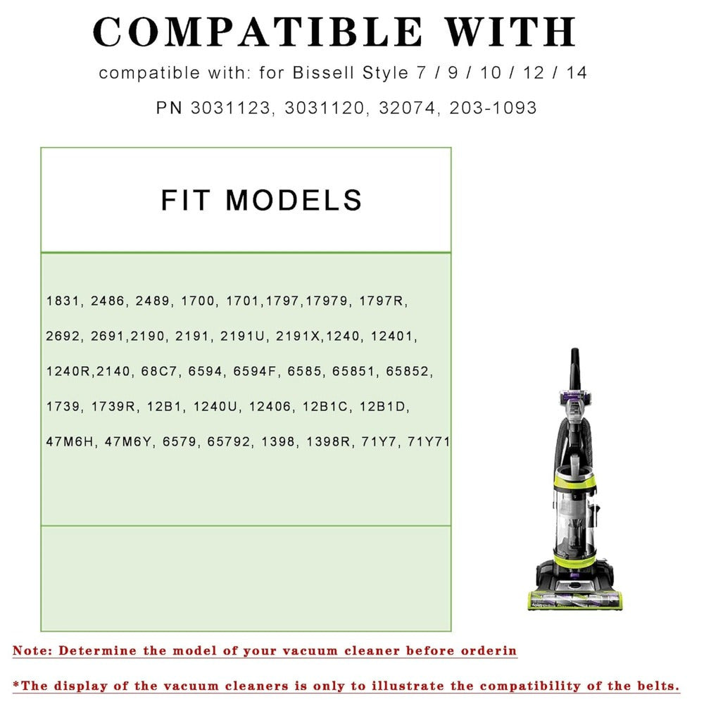 Vacuum Cleaner Belts Compatible with Powerforce Cleanview Helix 3031120