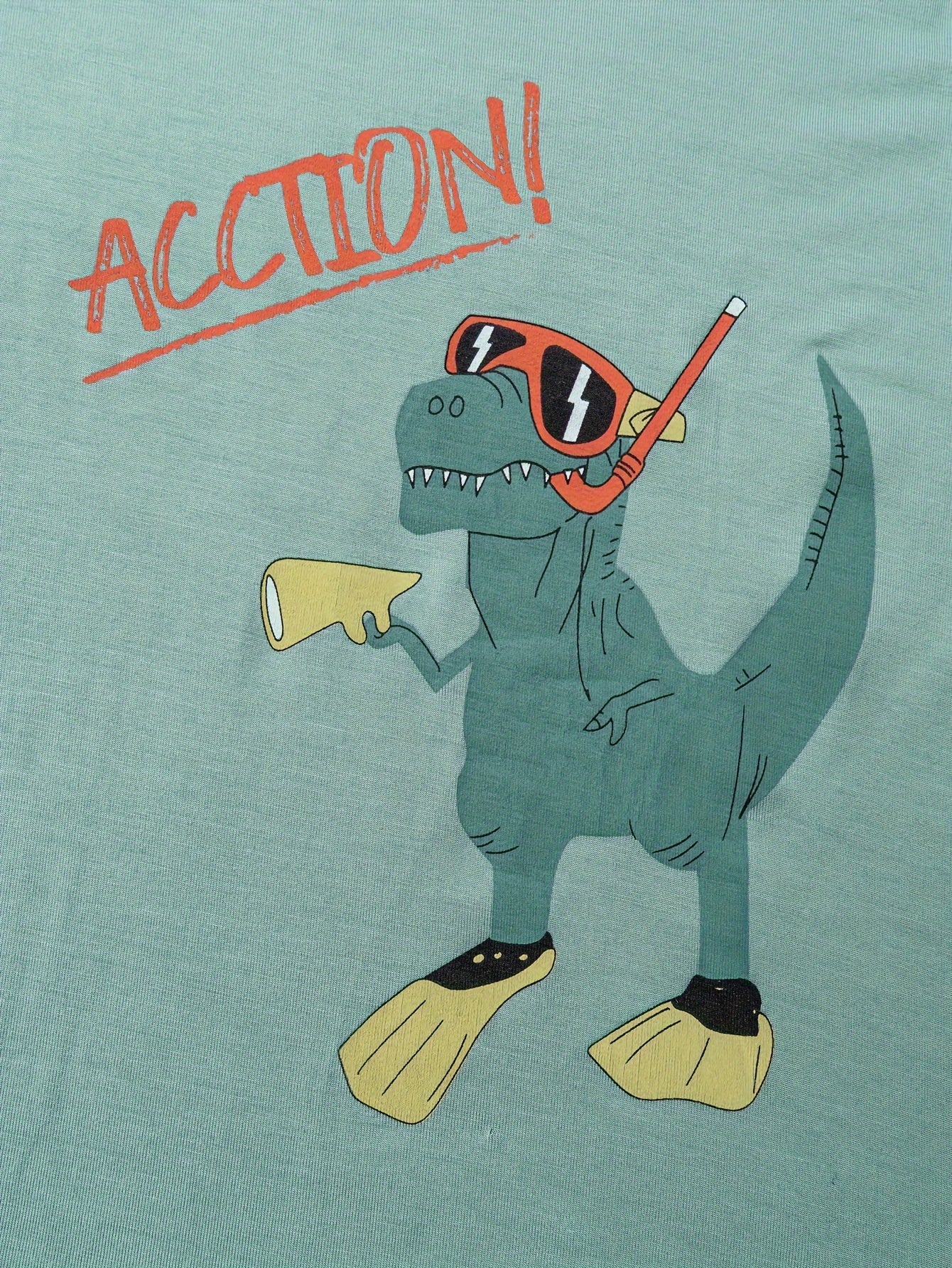 Children's Green Dinosaur Print Vest for Boys Breathable Cotton Skin-Friendly Resistant to Pilling Fading