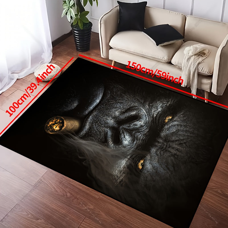 Chimpanzee Non-Slip Rug Waterproof Machine Washable for Living Room Bedroom Patio