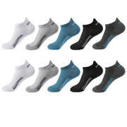 10 Pairs Unisex Low-Cut Breathable Cotton Sport Socks for Outdoor Activities
