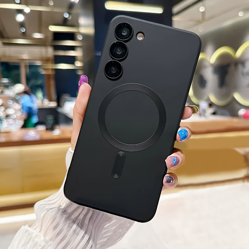 Soft Matte Magnetic Phone Case for Samsung Galaxy S20 FE S21 S22 S23 S24 Ultra Plus Camera Lens Protector
