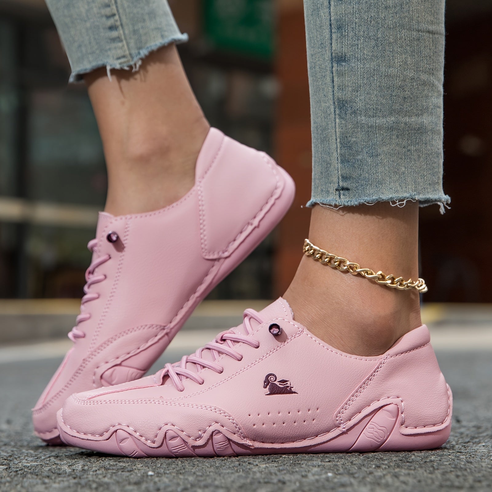 Ayollar uchun nafas oladigan pastki sport poyafzallari, lentalar bilan, kundalik yurish uchun, barcha mavsumlar uchun qulaylik