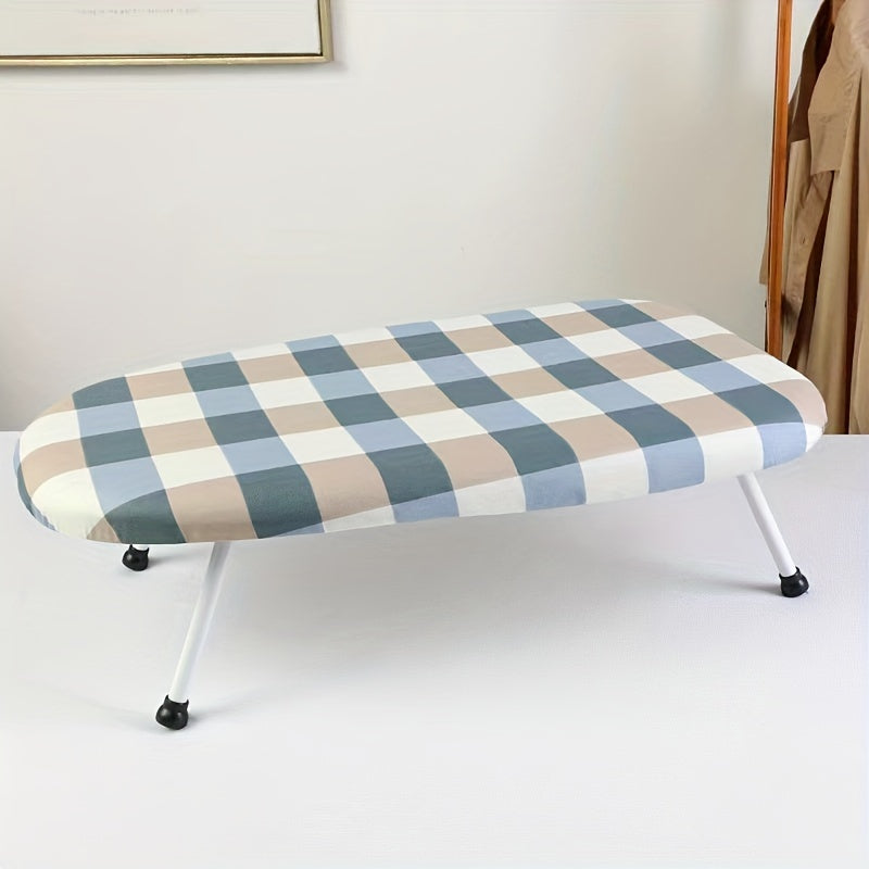 Compact Folding Ironing Board White Stainless Steel Plastic Space-Saving Easy Storage