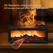 Simulation Flame Fireplace Humidifier with Remote Control and USB Power