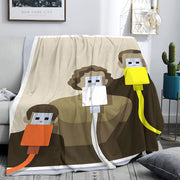 Soft Plush Throw Blanket USB Powered Cozy Warm for Office Living Room Bedroom