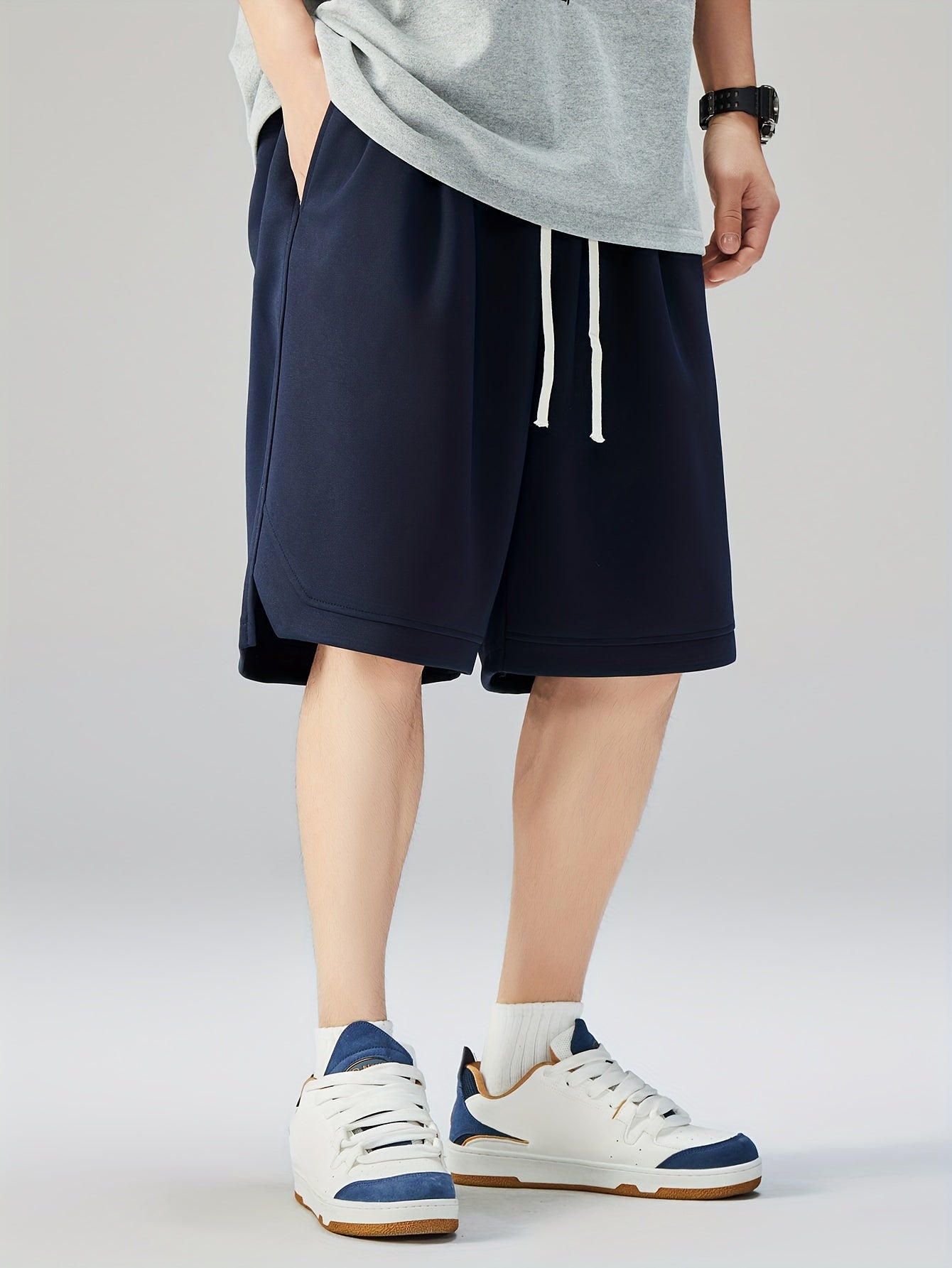 Мужские шорты большого размера в повседневном стиле с геометрическим узором, вязаный из полиэстера, свободный крой, летние мероприятия