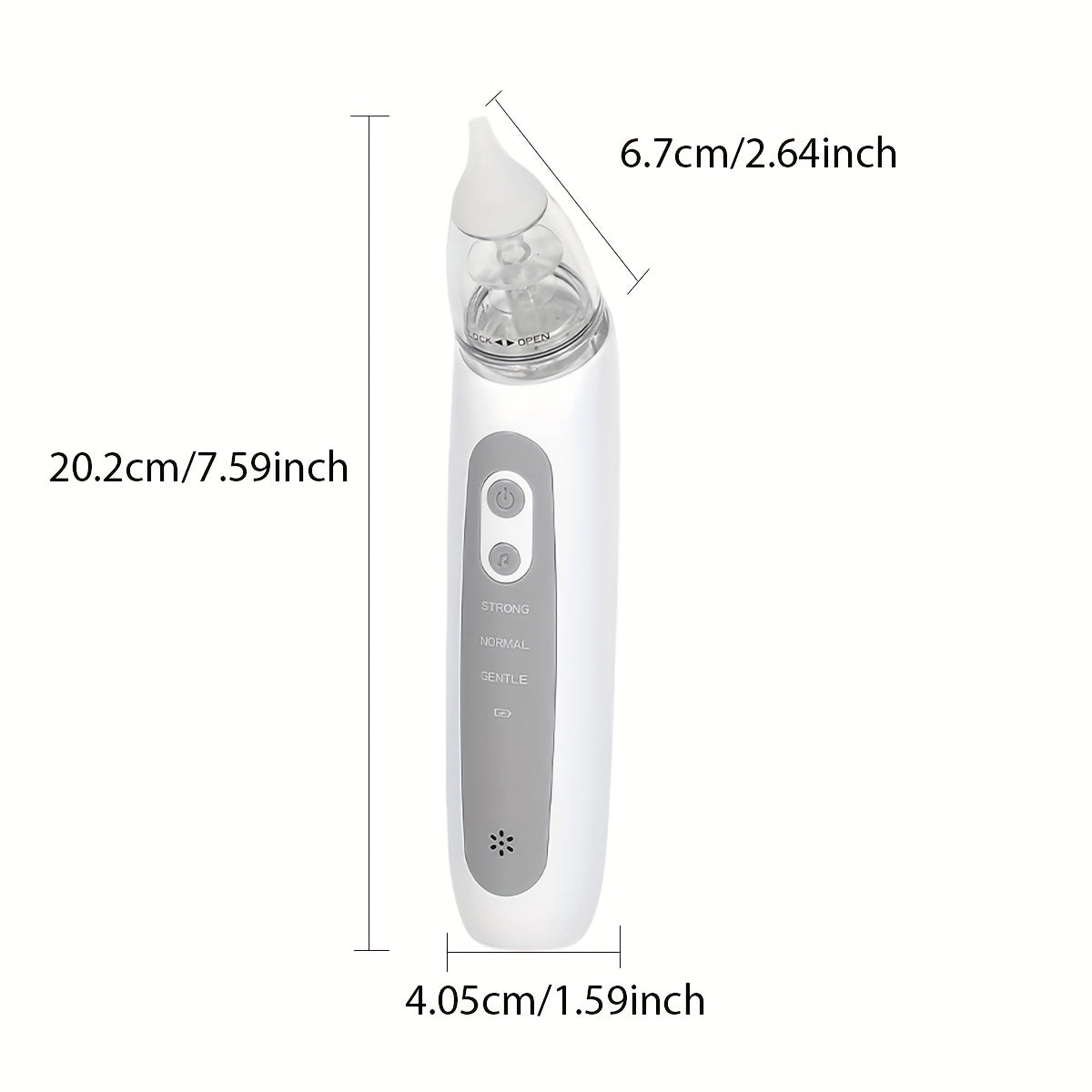 Портативное электрическое устройство для носового всасывания с USB-зарядкой, 3 режима, силиконовые насадки