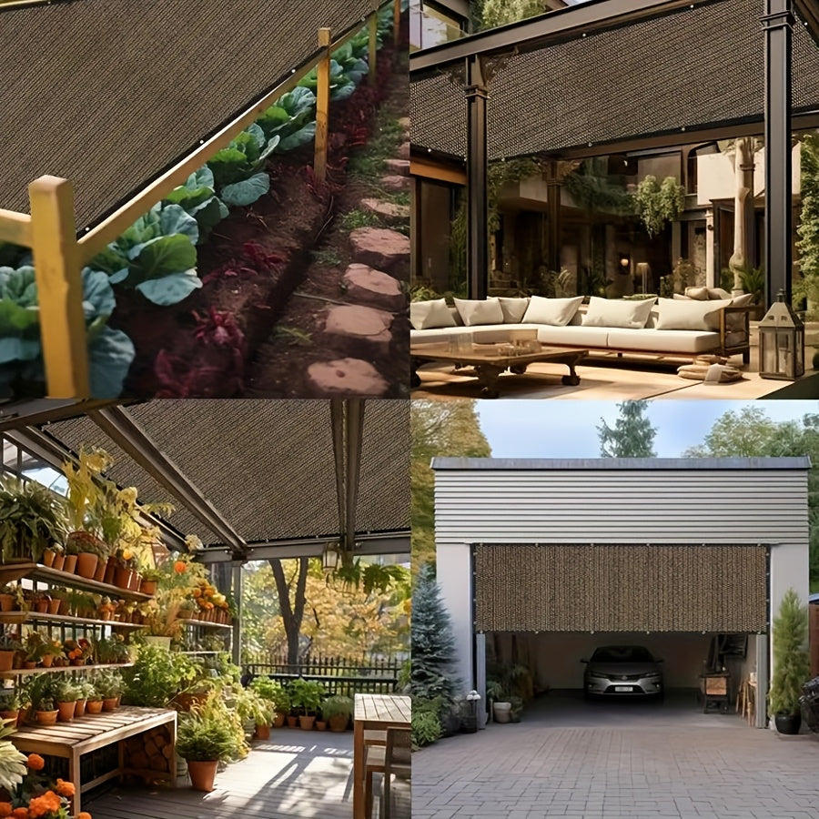 Outdoor Sunshade Waterproof Windproof UV Protection for Camping Picnic Brown