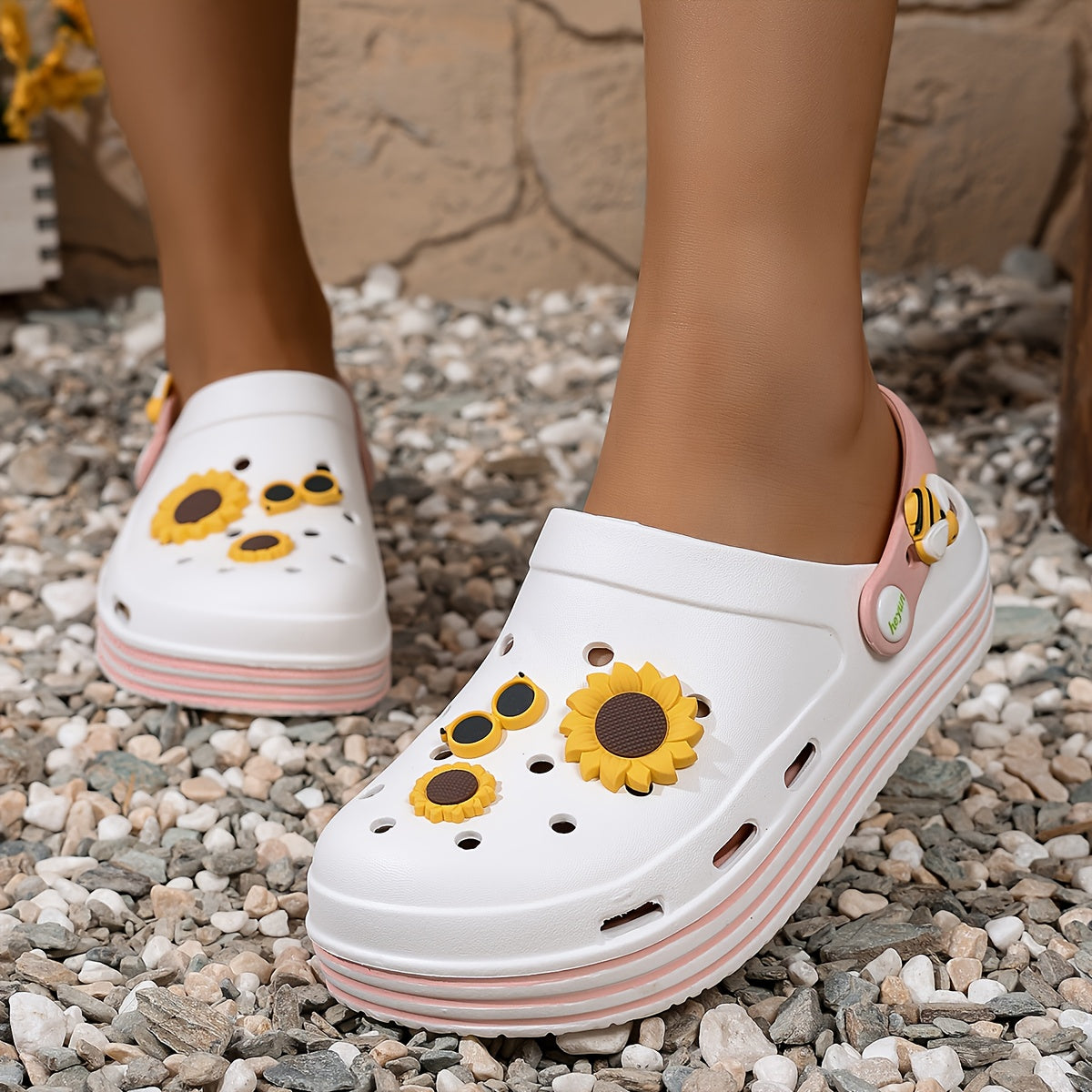 Women's Summer Thick-Soled Hole Shoes Breathable Casual Garden Sandals