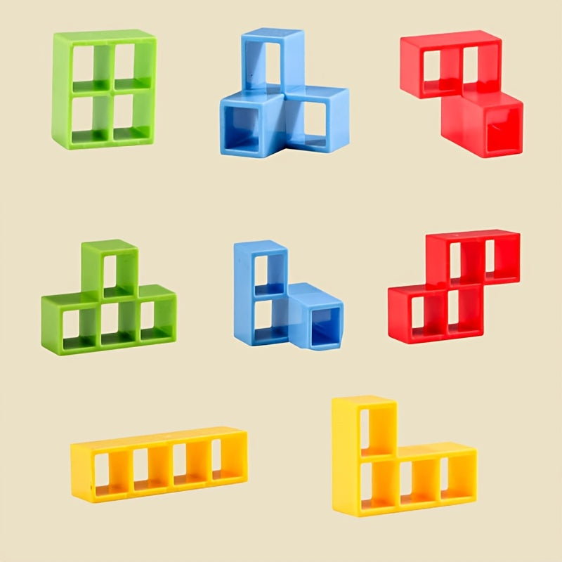 Educational Toy Balance Blocks and Puzzle Stack Toys for Concentration and Tower Building for Ages 3 and Up