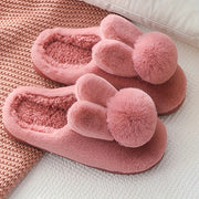 Couple Plush Home Slippers Thick Soles Indoor Outdoor Non-Slip