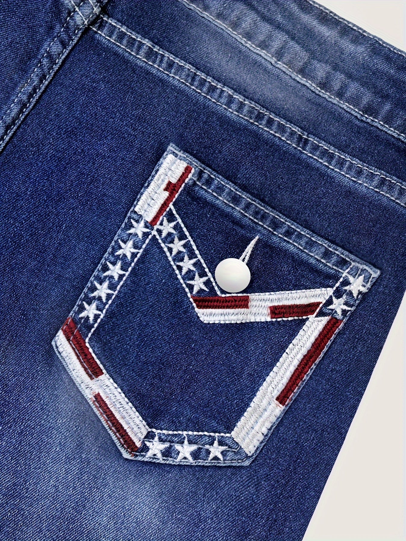 Women's Plus Size High-Waist Denim Bermuda Shorts Stretchy Casual Blue