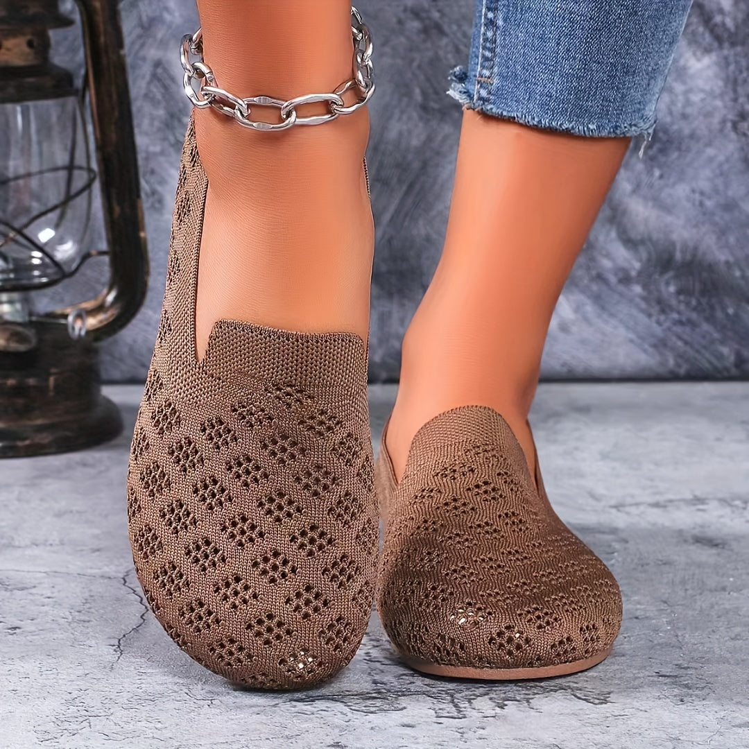 Ayollar uchun to'qilgan tarmoq ochiq-oyoq sport poyabzali nafas oluvchi yozgi poyafzal