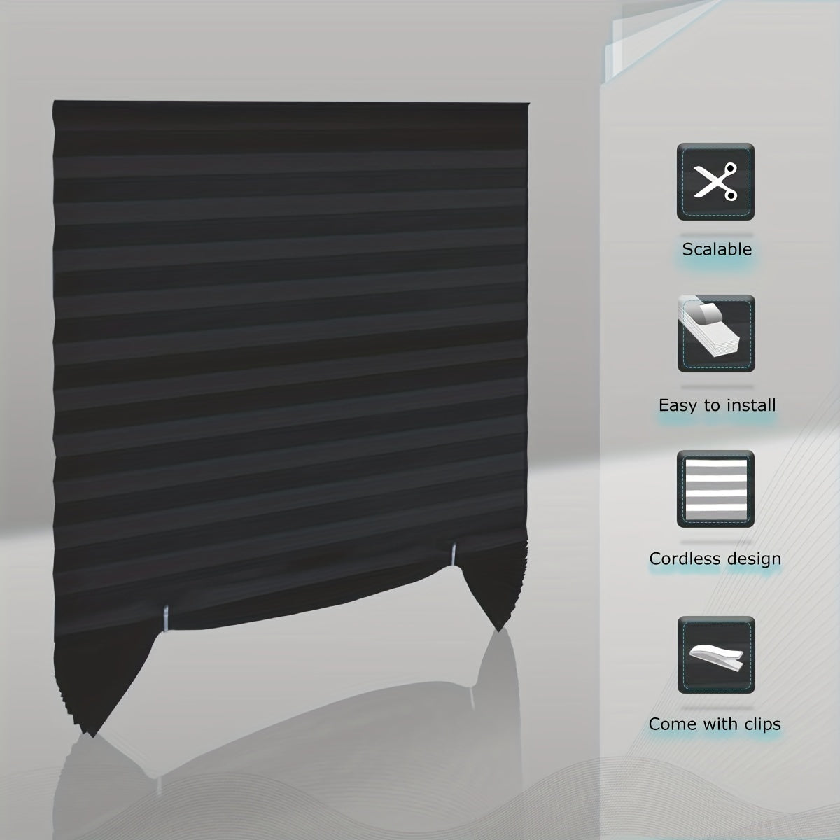 Pleated Polyester Blend Curtains for Bedroom and Living Room Light Filtering Drapes