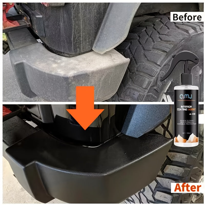 Avtomobil ichki qismi uchun spreyi, plastmassa va charmni tozalash va tiklash