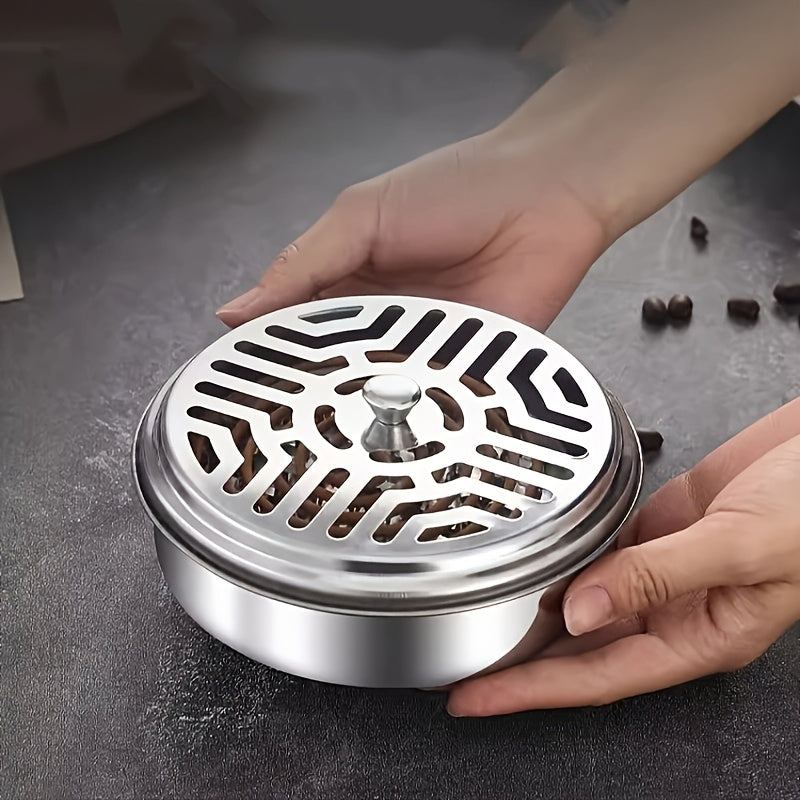 Stainless Steel Mosquito Coil Holder Portable Fireproof Indoor Outdoor