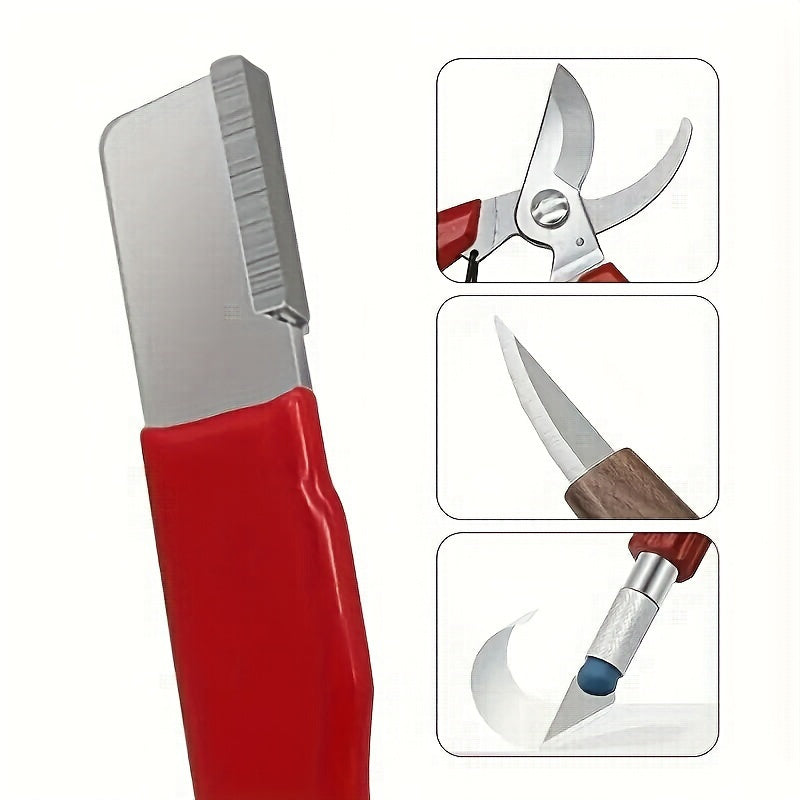 Knife and Garden Shears Sharpener Tungsten Diamond Ceramic Stones for Kitchen and Garden Tools