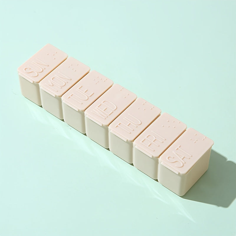 Weekly Pill Organizer Box for Adults Portable 7-Day Medicine Case Travel-Friendly Daily Compartments