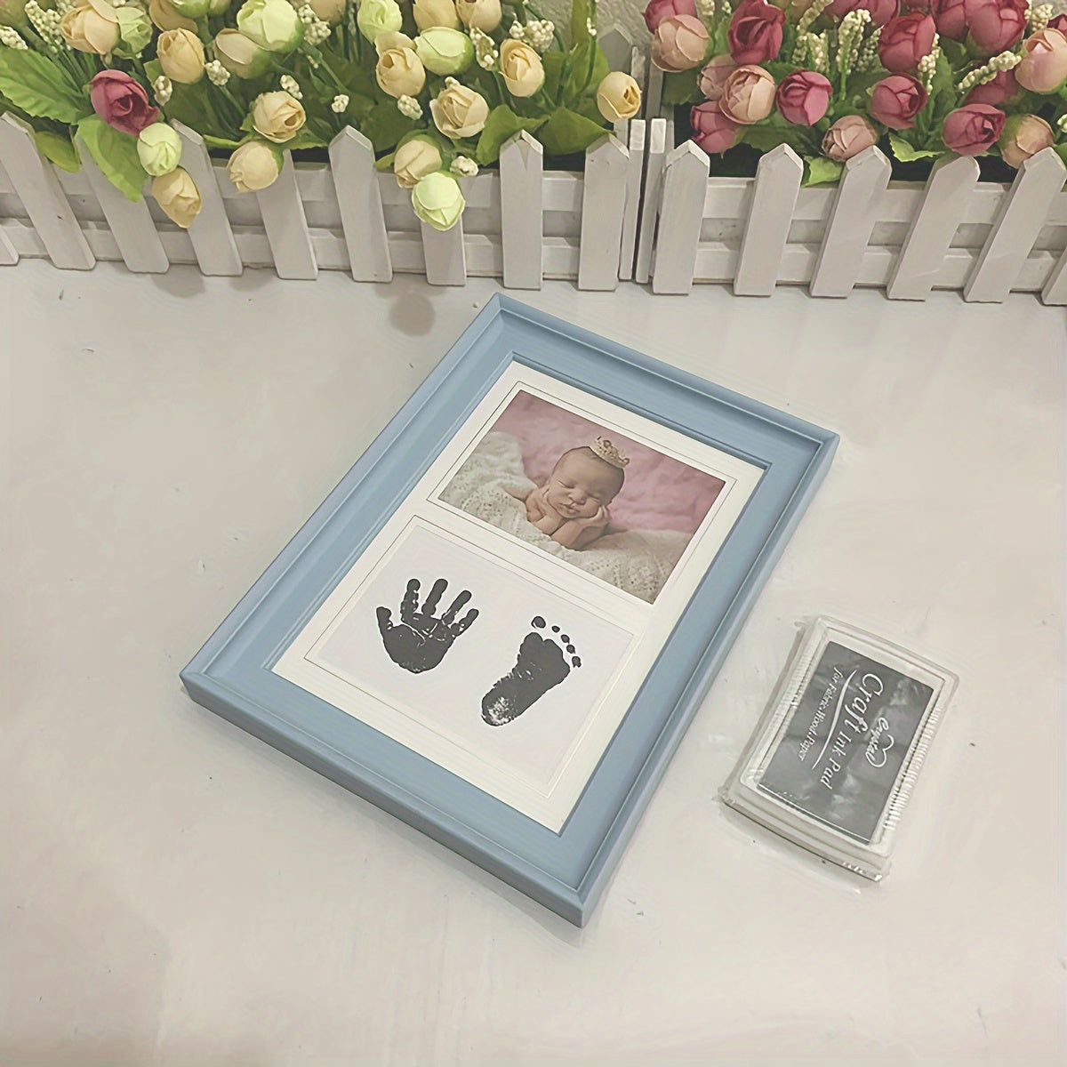 Baby Memory Frame for Hand and Footprints DIY PVC Photo Album Keepsake