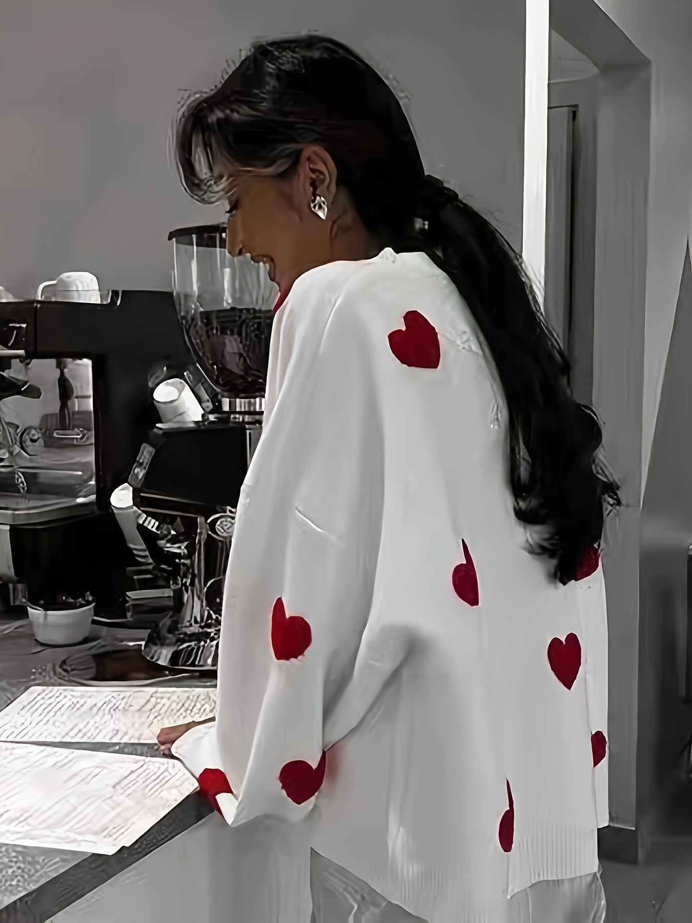 Women's Plus Size Knit Crew Neck Sweater Long Sleeve Pullover