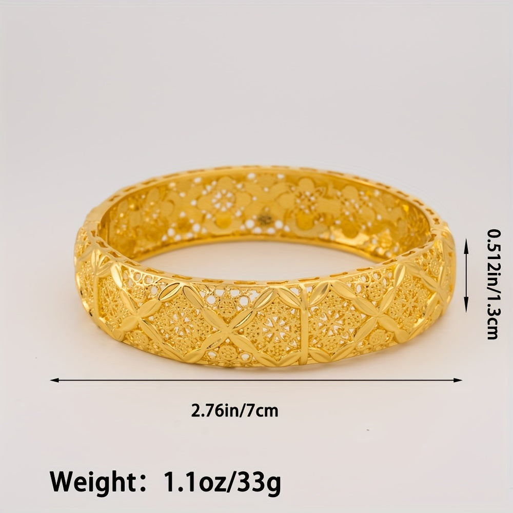 Pulsera de estilo oriental de cobre con abertura para uso diario y regalos