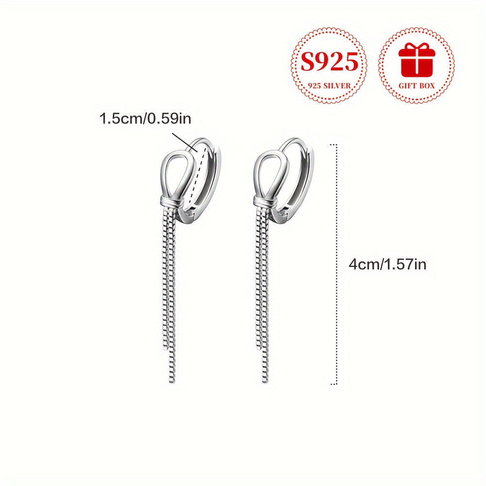 Zamonaviy 925 Sterling Silver Dangle Earrings 18k Gold Plated Tassel Dizayni bilan - Har kuni kiyish yoki bayram aksessuarlari uchun mukammal. Gippoallergen va uslubiy ayollar uchun zargarlik sovg'asi, sovg'a qutisida taqdim etilgan.