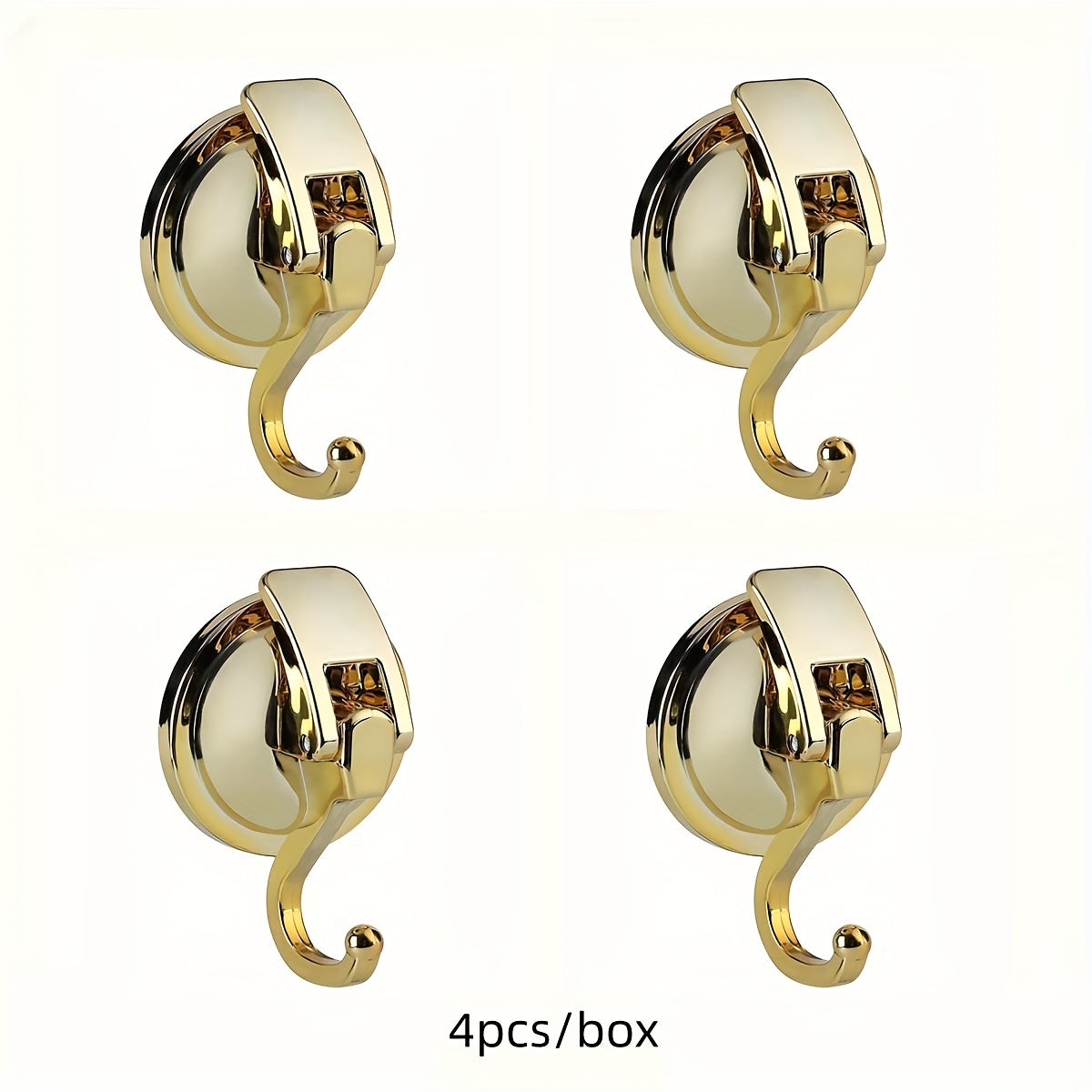 Plastic Wall Hooks Set of 2 or 4 Reusable No-Drill Adhesive Bathroom Kitchen Garage