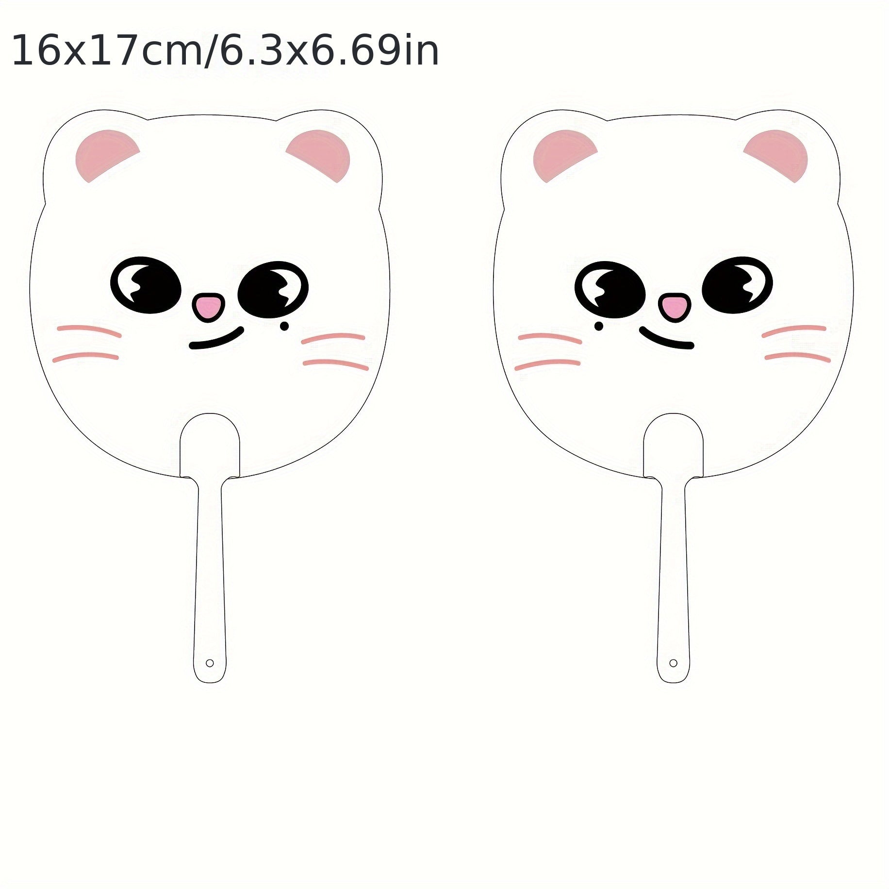 Mini Plastic Handheld Fan 15.49x17.27cm Portable Personal Cooling Gift for Events