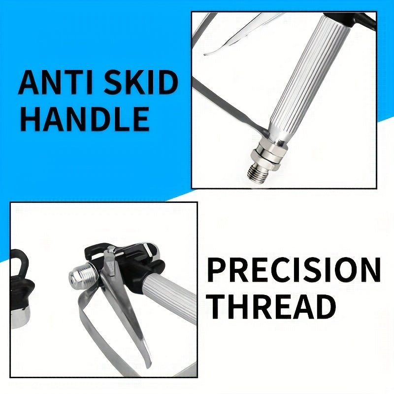 3-Piece Airless Paint Spray Gun Set with Nozzle Cover Swivel Joint for Walls Fences Cars Boats