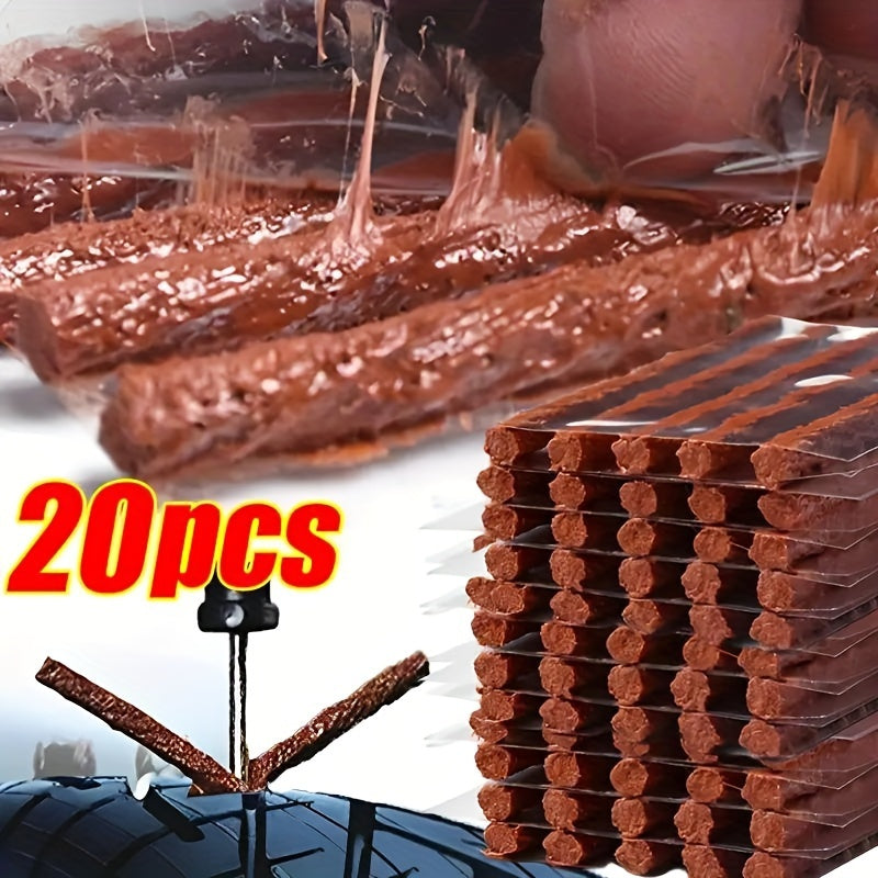 Tiras de reparación de neumáticos de coche, sellador de neumáticos de goma para pinchazos, herramienta para coches y motocicletas