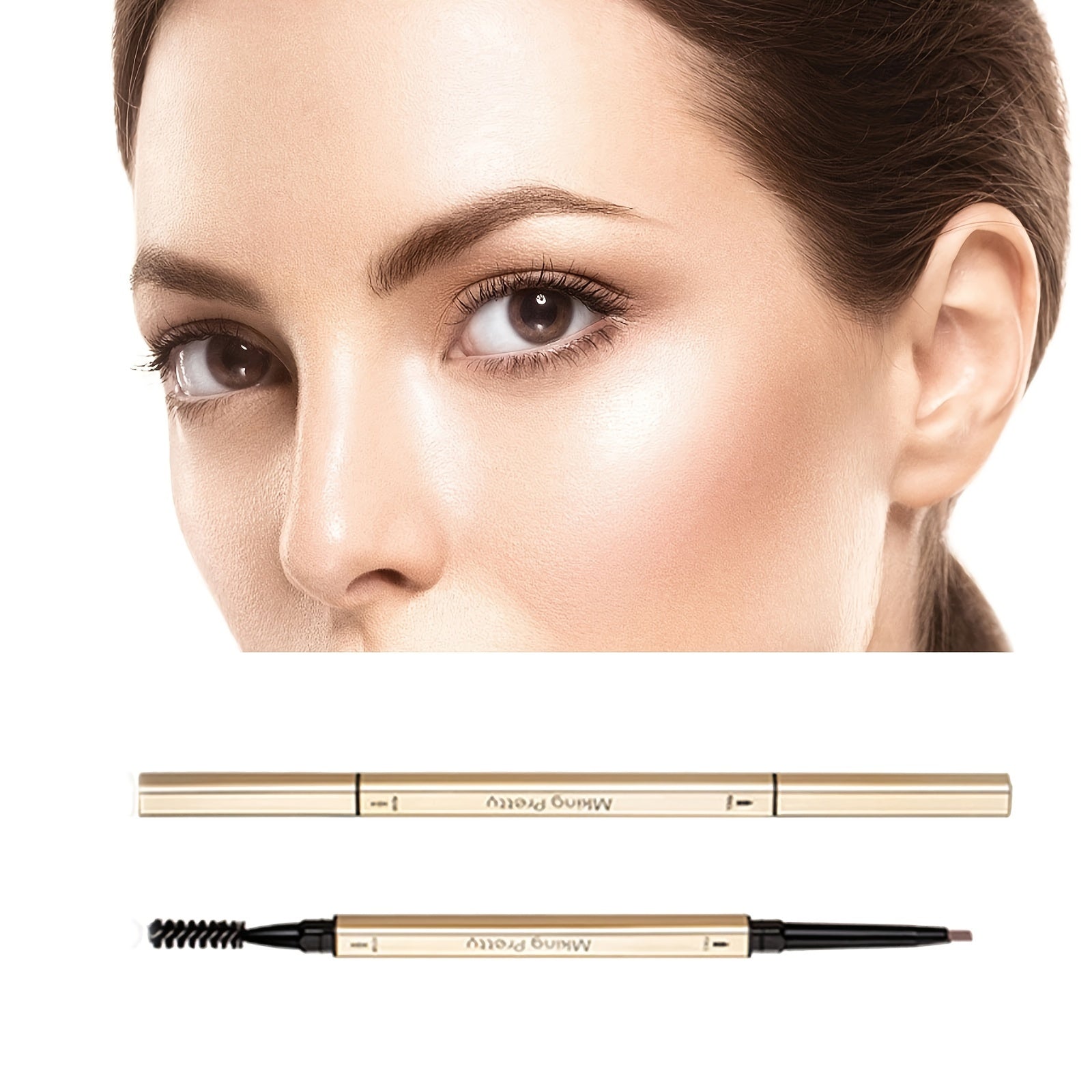 Women's Waterproof Double-Ended Eyebrow Pencil, Fine Tip, Long Lasting