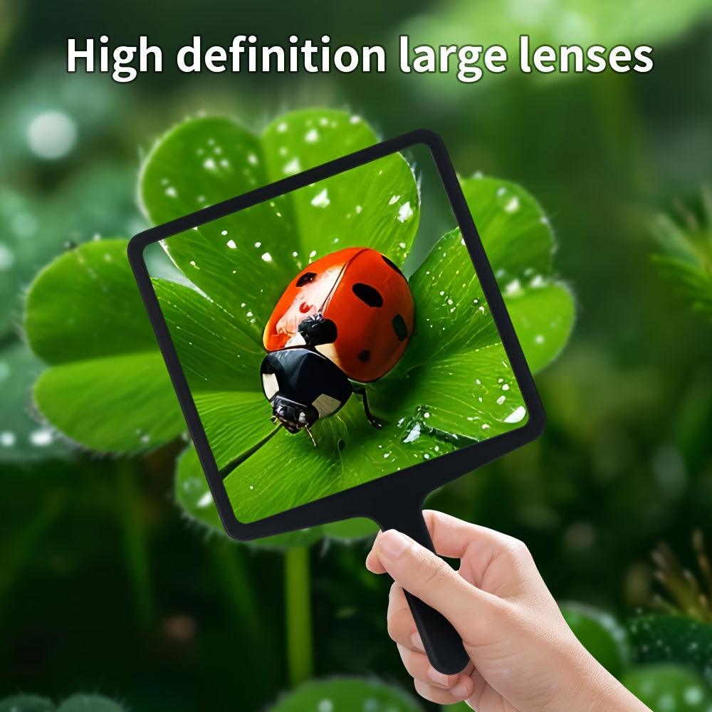 5x Flat Lens Pocket Magnifier No Battery Needed Handheld Jewelry Reading Gift