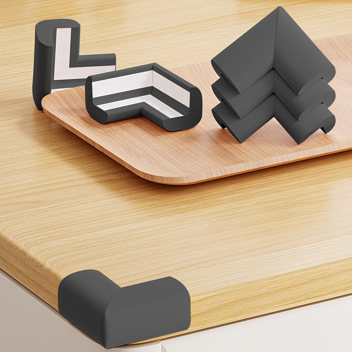 10 Pieces NBR L-Shaped Corner Guards for Table Edge Safety and Bed Protection